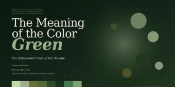 The meaning of the color green — the rebranded color of the decade; a deep forest hero with eight green color swatches by Lucas Hue